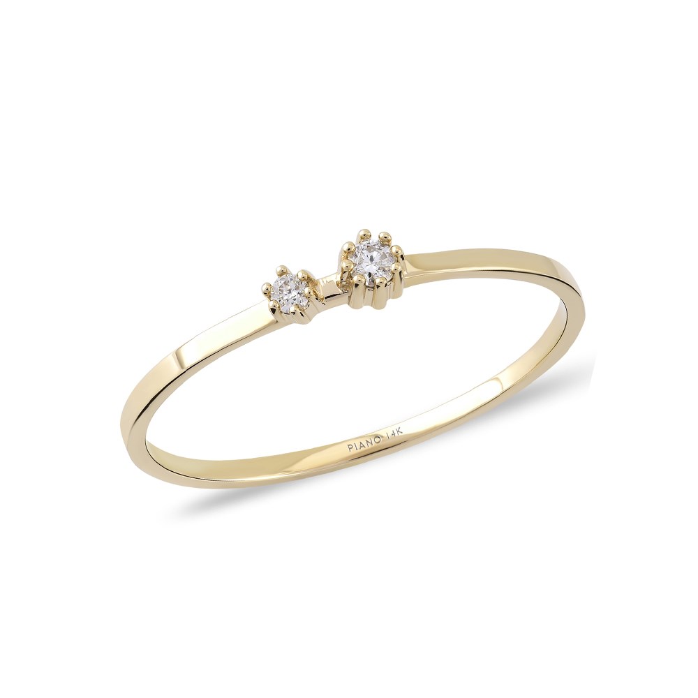 Stunning Two-Stone Diamond Ring – Elegant and Timeless