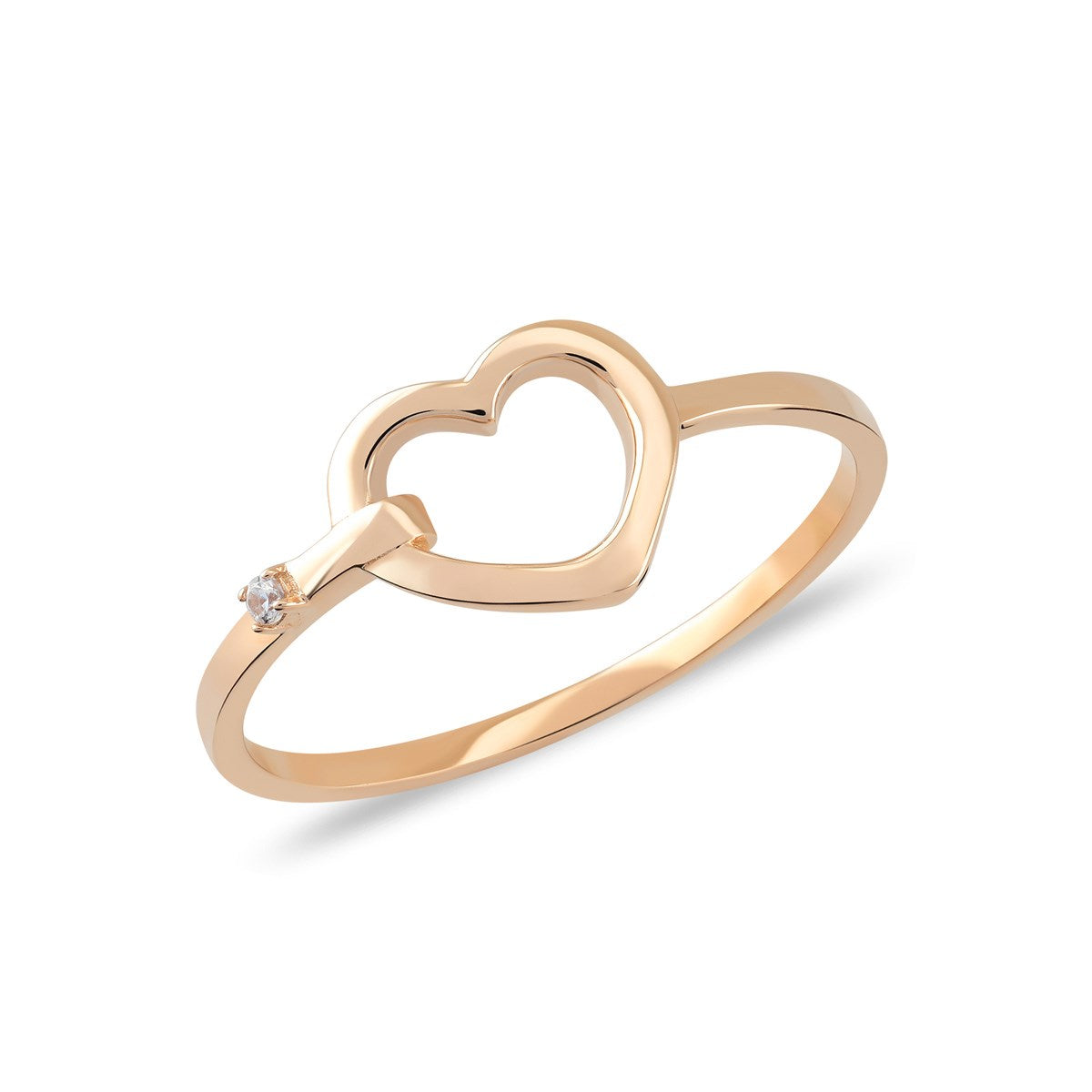 Stunning Cabaret Heart-Shaped Gold Ring with Lock Design